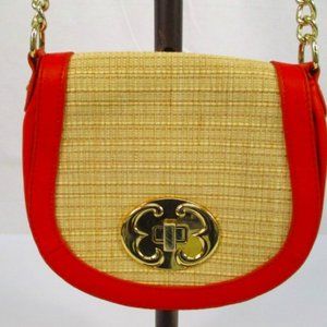 Emma Fox Tangerine New Port Flap Crossbody Bag